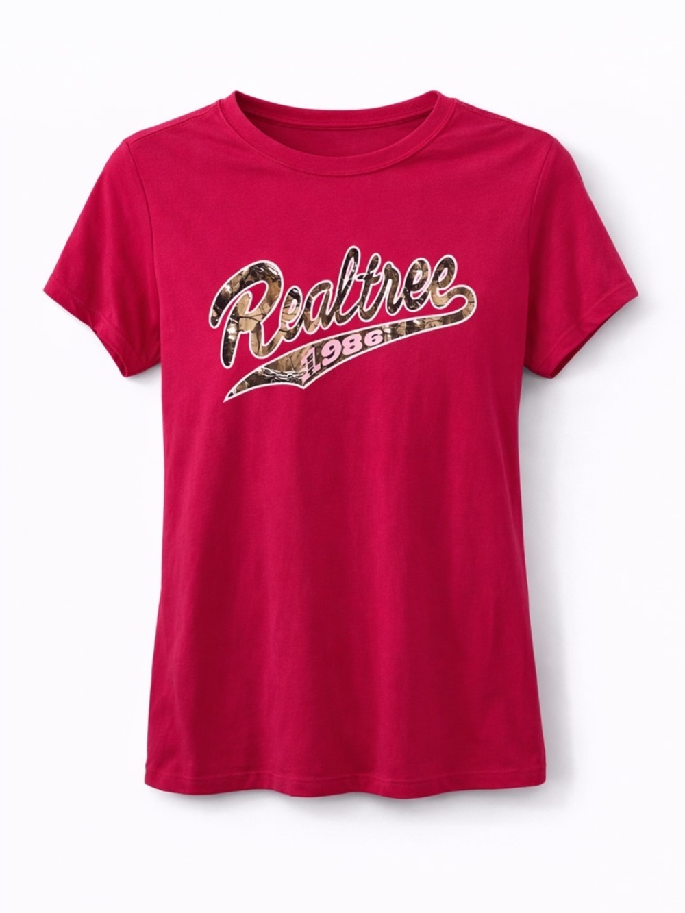 Realtree Pink Graphic Tee Camo Logo Short Sleeve Medium